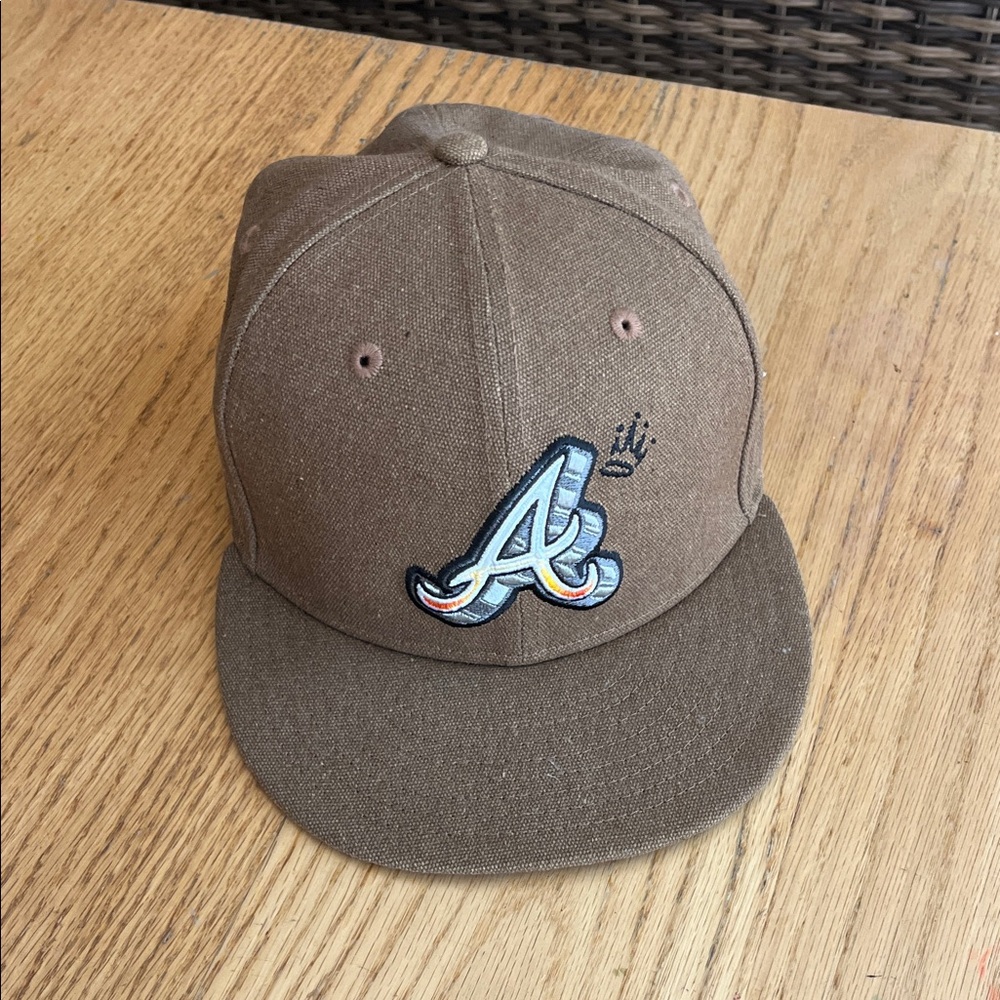 Atlanta Braves New Era Brown Kids Cap with Multicolor 'A' Patch